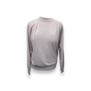 Hampshire Studio Womens Mock Neck Zip Back Sweater XL Light Pink